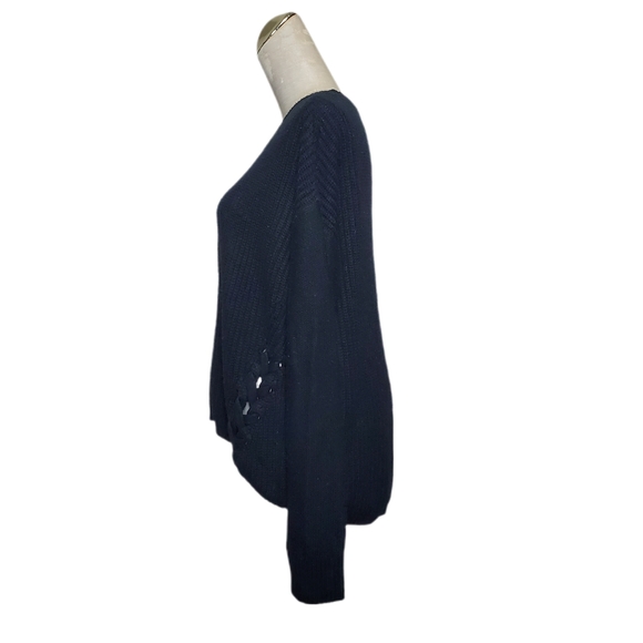 Rue21 Women's Black long Sleeves Top Sz L - Picture 2 of 6